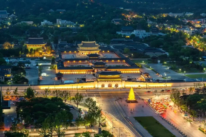 Cung điện Gyeongbokgung biểu tưởng du lịch của thu đô Seoul Hàn Quốc